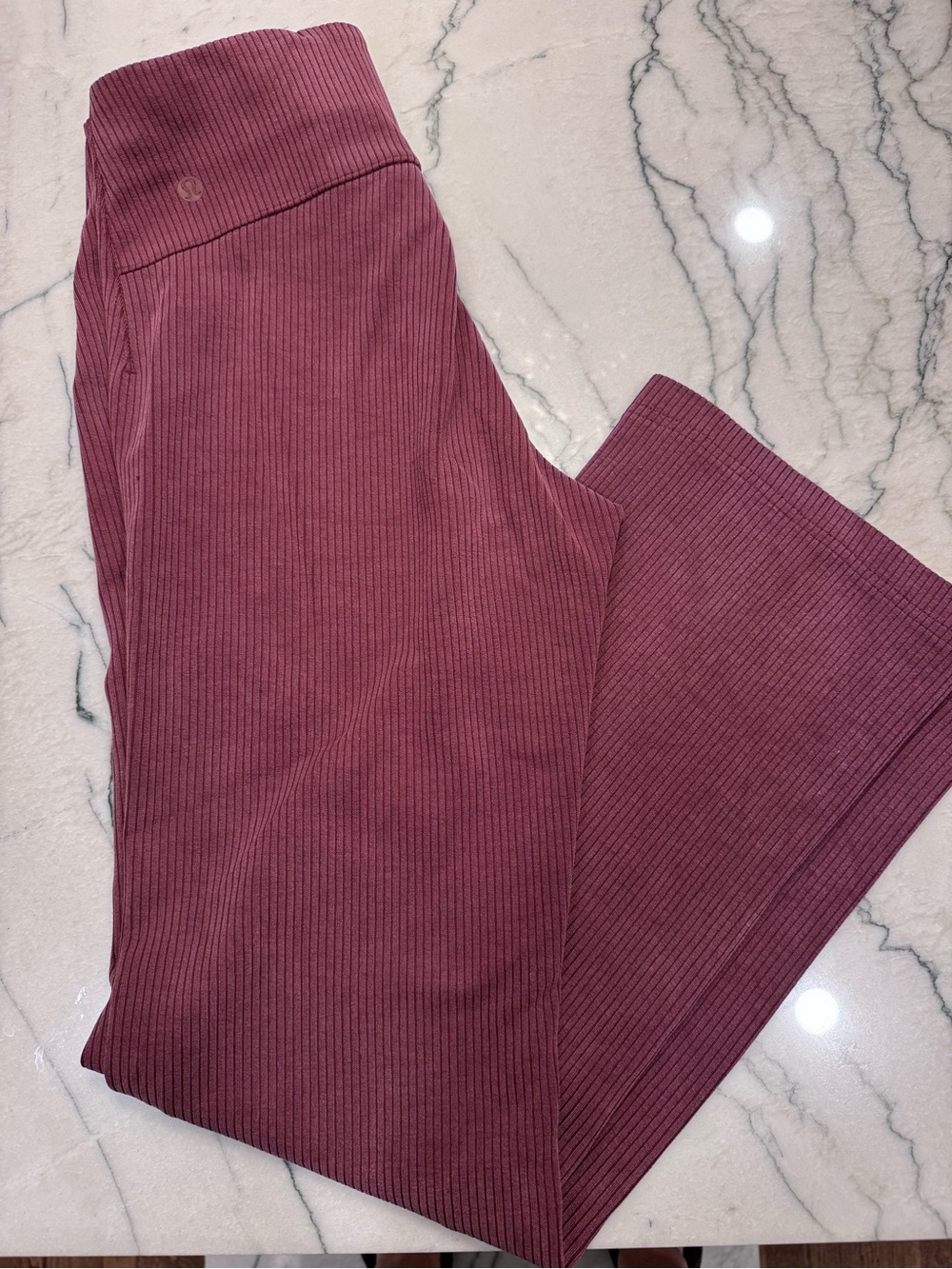 lululemon corduroy Ribbed Wide-Leg Leggings in Mauve Rose